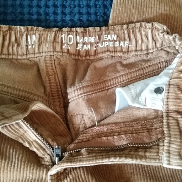 GAP barrel brown corduroy pant girl size 10 - Picture 3 of 5